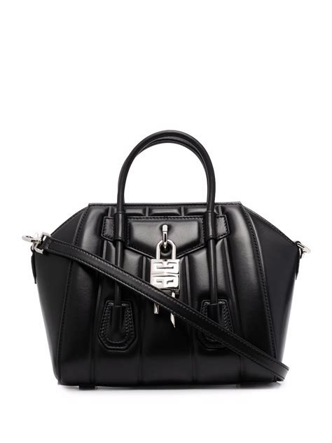 givenchy mini antigona box black|Givenchy mini antigona lock denim tote bag.